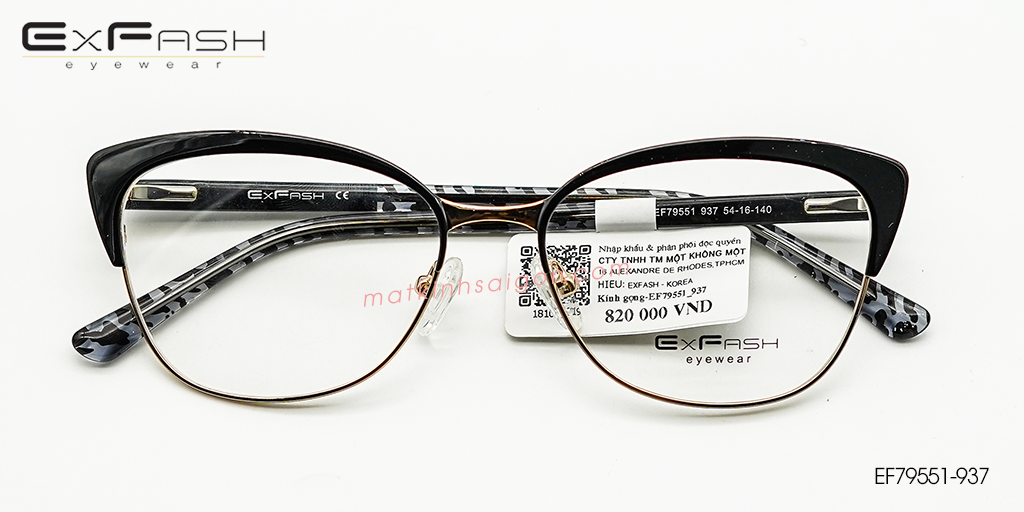 Gọng Kính Hợp Kim Exfash EF79551-937 - Hover