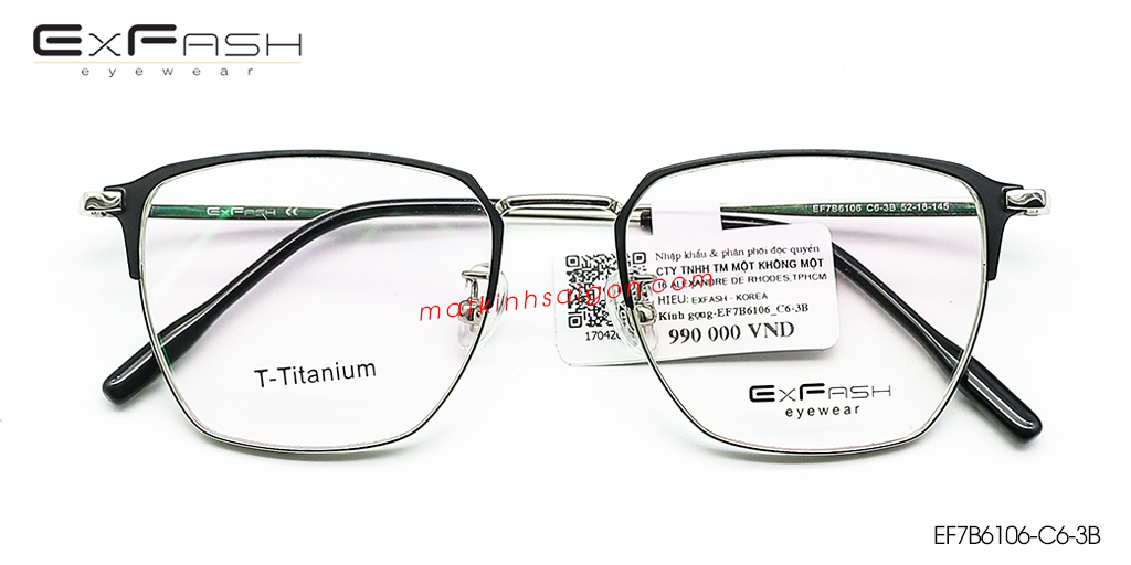 Gọng Kính B-Titanium Exfash EF7B6106-C6-3B - Hover