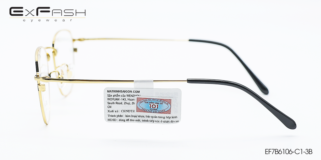 Gọng Kính B-Titanium Exfash EF7B6106-C1-3B - Hình 4