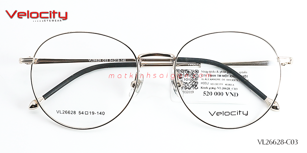 GỌNG KÍNH HỢP KIM VELOCITY VL26628-C03 - Hover