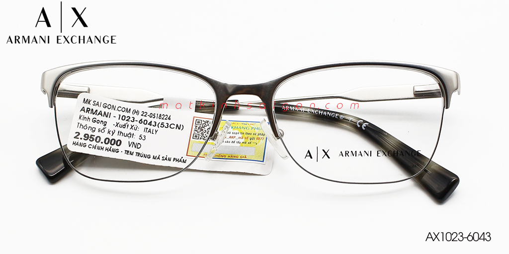 Gọng Kính Hợp Kim Armani Exchange AX1023F-6043 - Hover