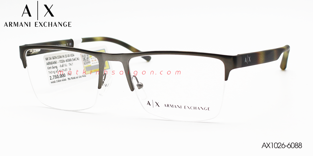Gọng Kính Hợp Kim Armani Exchange AX1026-6088