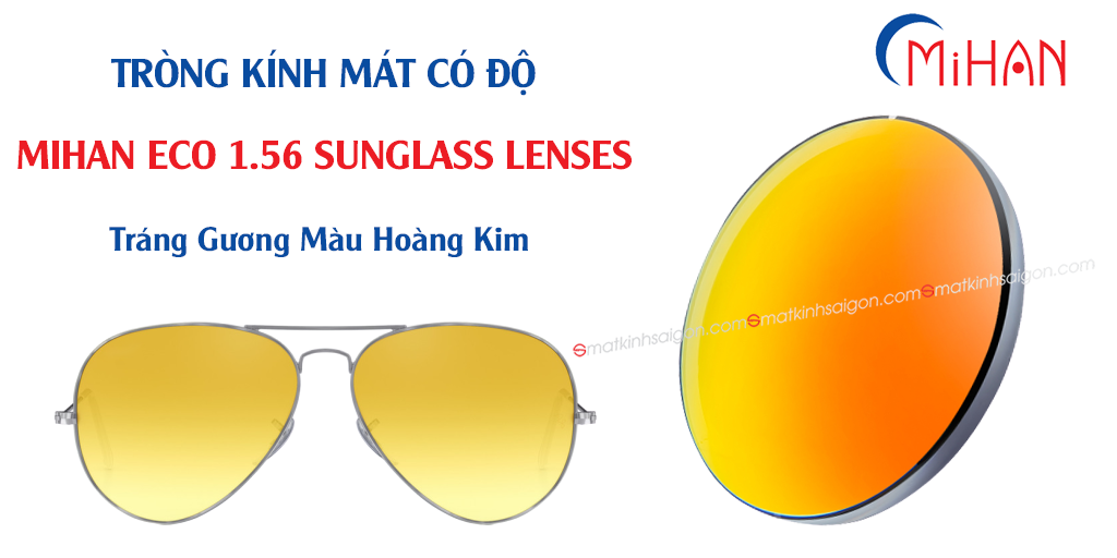 Tròng Kính Mát Có Độ Màu Hoàng Kim MIHAN ECO 1.56