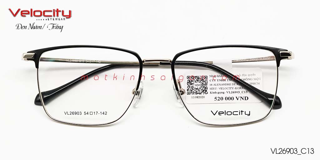 GỌNG KÍNH HỢP KIM VELOCITY VL26903_C13 - Hover