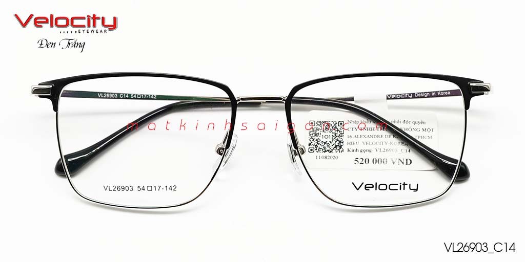 GỌNG KÍNH HỢP KIM VELOCITY VL26903_C14 - Hover