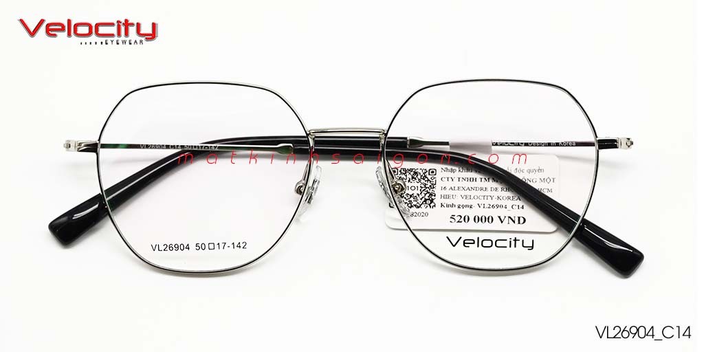 GỌNG KÍNH HỢP KIM VELOCITY VL26904_C14 - Hover