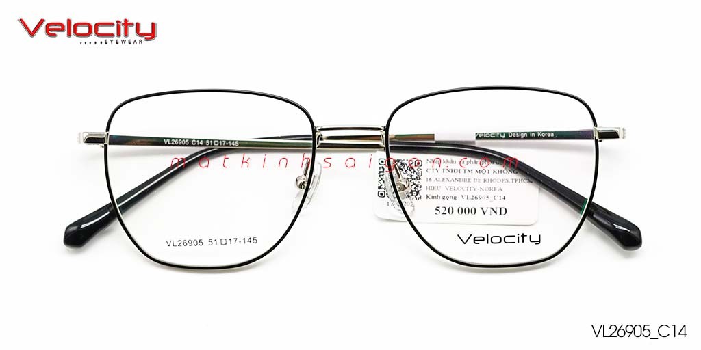GỌNG KÍNH HỢP KIM VELOCITY VL26905_C14 - Hover