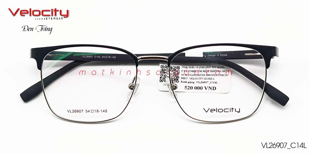 GỌNG KÍNH HỢP KIM VELOCITY VL26907_C14L - Hover