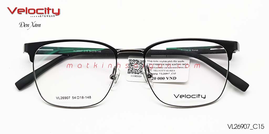 GỌNG KÍNH HỢP KIM VELOCITY VL26907_C15 - Hover