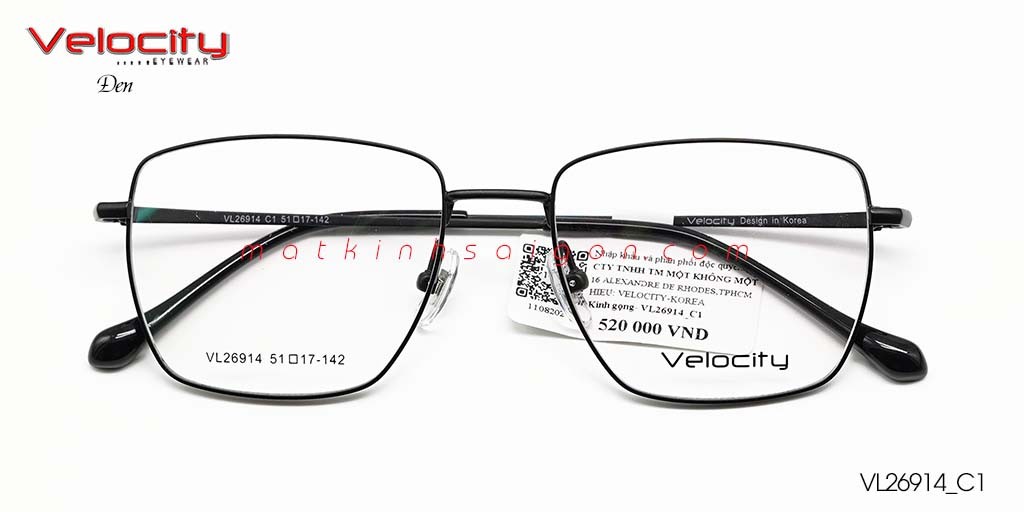 GỌNG KÍNH HỢP KIM VELOCITY VL26914_C1 - Hover