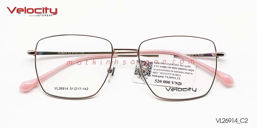 GỌNG KÍNH HỢP KIM VELOCITY VL26914_C2 - Hover