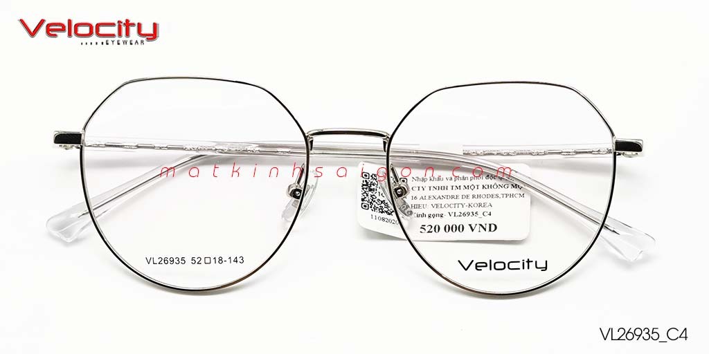 GỌNG KÍNH HỢP KIM VELOCITY VL26935_C4 - Hover