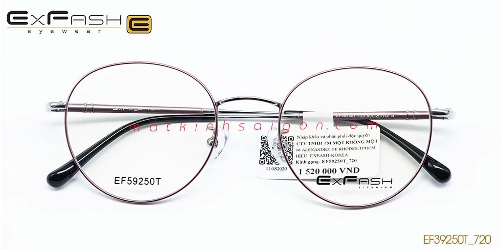 GỌNG KÍNH HỢP KIM EXFASH EF59250T_720 - Hover