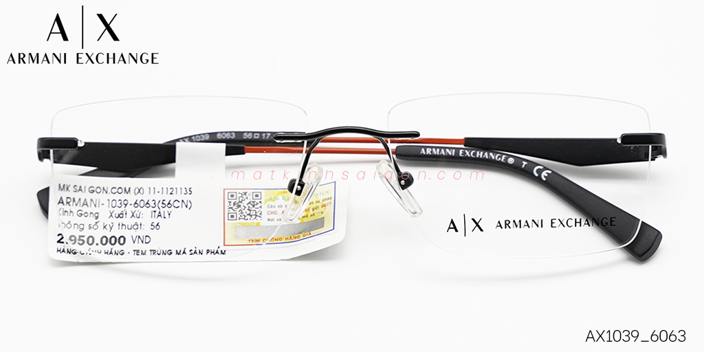 GỌNG KÍNH KHOAN TITANIUM AX1039_6063 - Hover