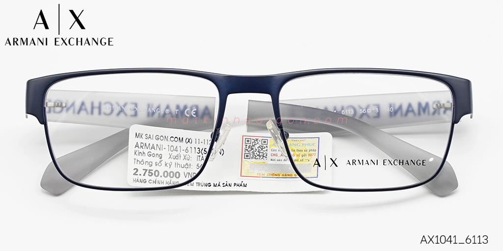 Gọng Kính Hợp Kim Armani Exchange AX1041_6113 - Hover