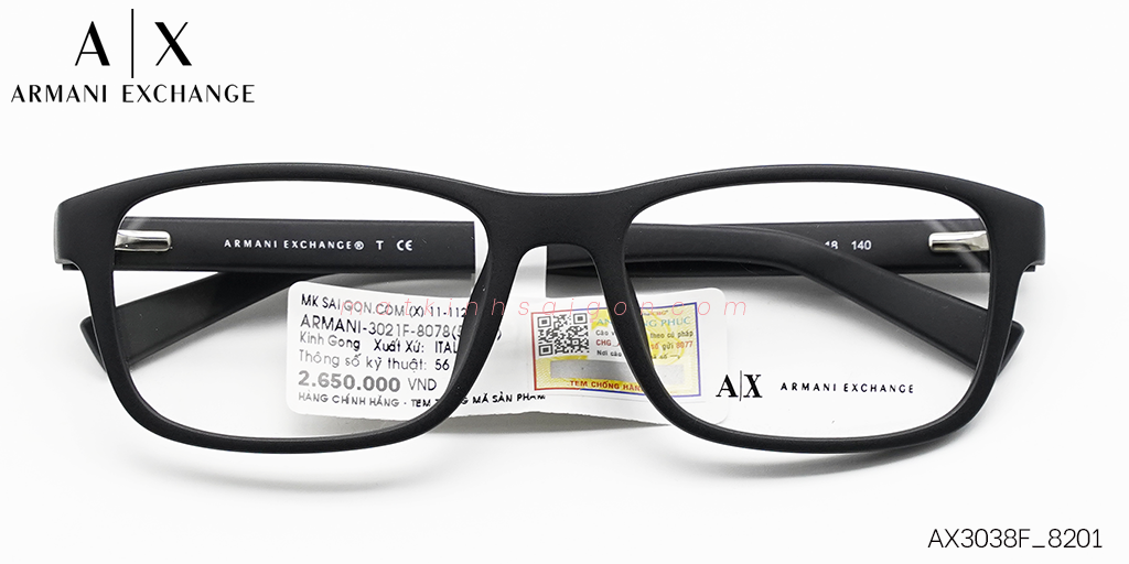 Gọng Kính Nhựa TR90 Armani Exchange AX3021F_8078 - Hover