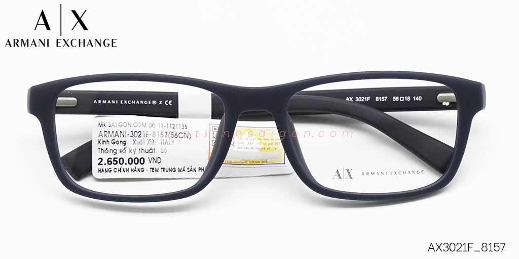 Gọng Kính Nhựa TR90 Armani Exchange AX3021F_8157 - Hover