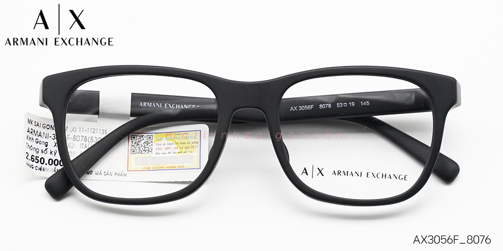 Gọng Kính Nhựa TR90 Armani Exchange AX3056F_8076 - Hover