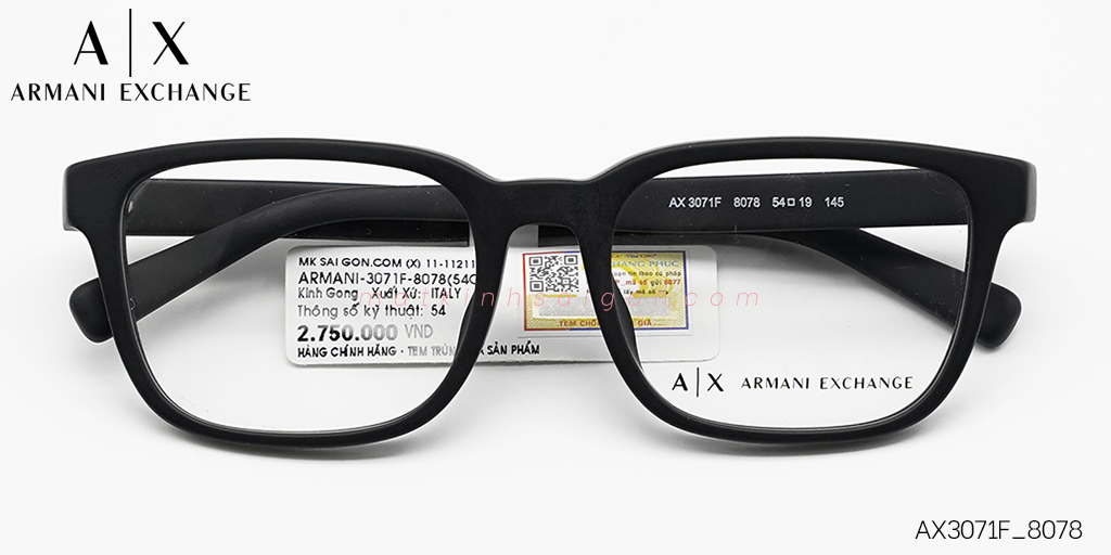 Gọng Kính Nhựa TR90 Armani Exchange AX3071F_8078 - Hover