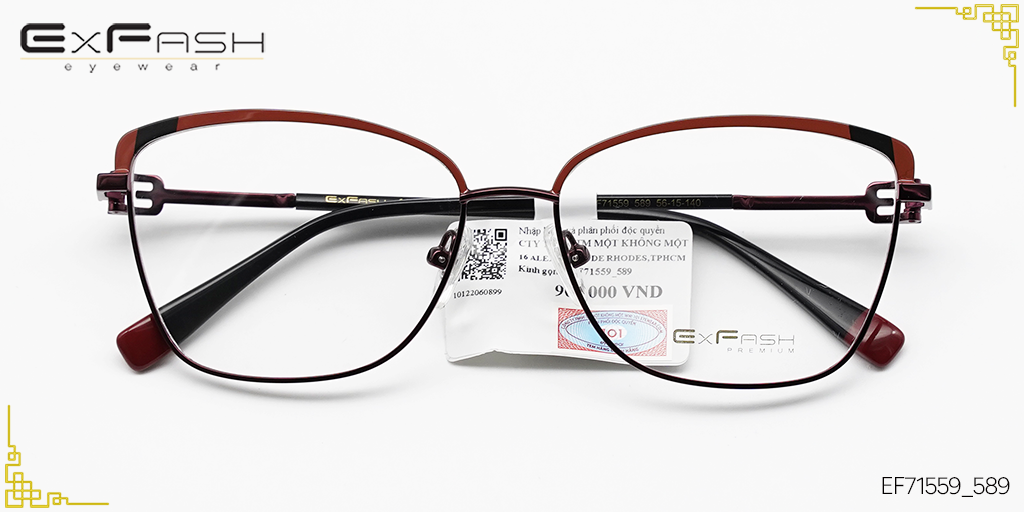 Gọng Kính Hợp Kim Exfash EF71559_589 - Hover
