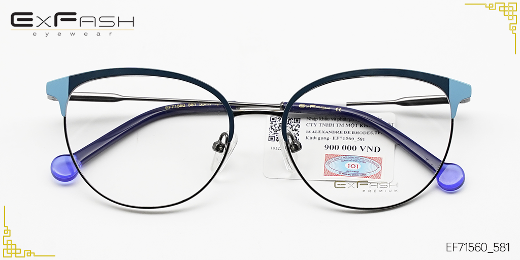 Gọng Kính Hợp Kim Exfash EF71560_581 - Hover