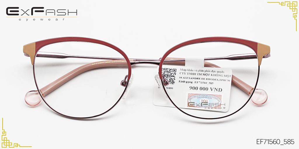 Gọng Kính Hợp Kim Exfash EF71560_585 - Hover
