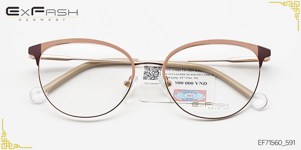 Gọng Kính Hợp Kim Exfash EF71560_591 - Hover