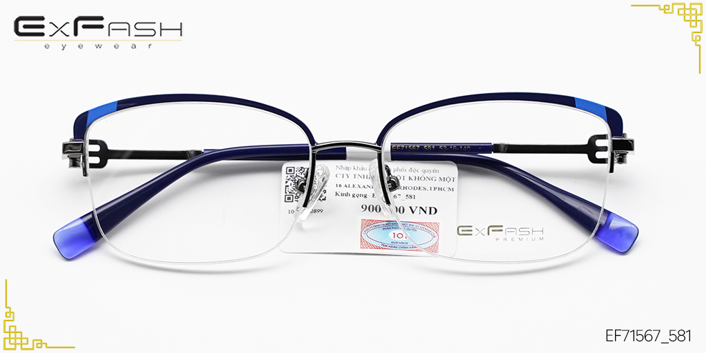 Gọng Kính Hợp Kim Exfash EF71567_581 - Hover