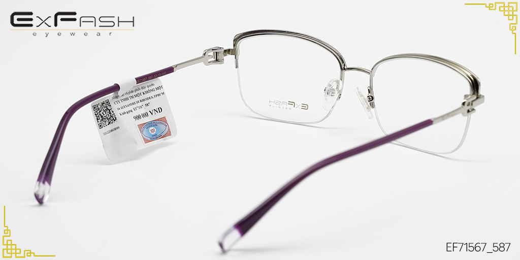 Gọng Kính Hợp Kim Exfash EF71567_587 - Hình 4