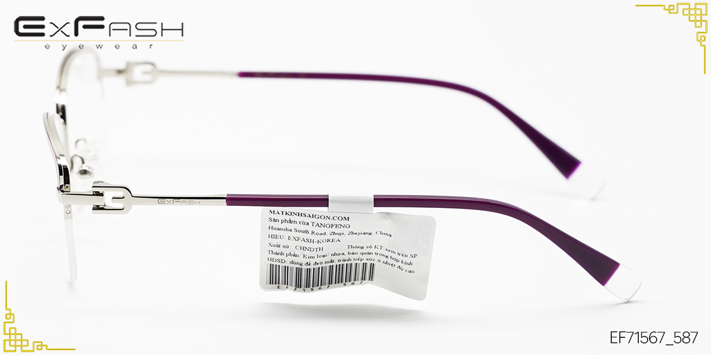 Gọng Kính Hợp Kim Exfash EF71567_587 - Hình 5