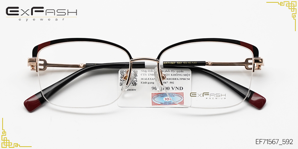 Gọng Kính Hợp Kim Exfash EF71567_592 - Hover