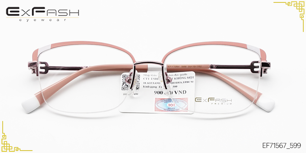 Gọng Kính Hợp Kim Exfash EF71567_599 - Hover