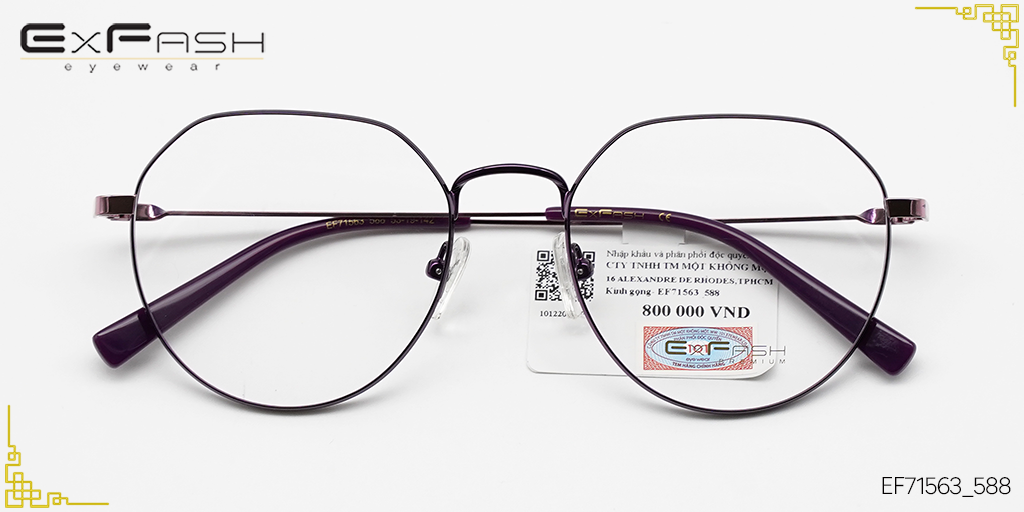 Gọng Kính Hợp Kim Exfash EF71563_588 - Hover
