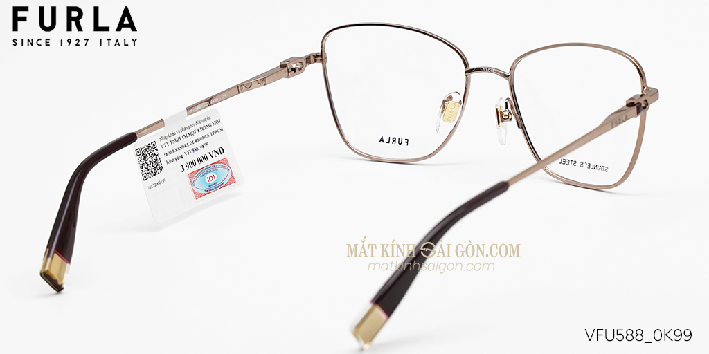 Gọng Kính Furla VFU588 0K99 - Hình 4