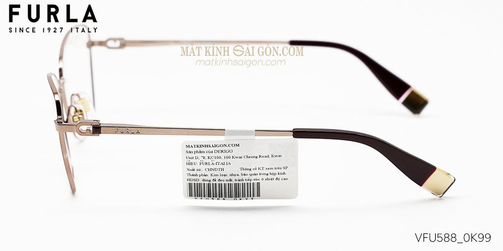 Gọng Kính Furla VFU588 0K99 - Hình 6