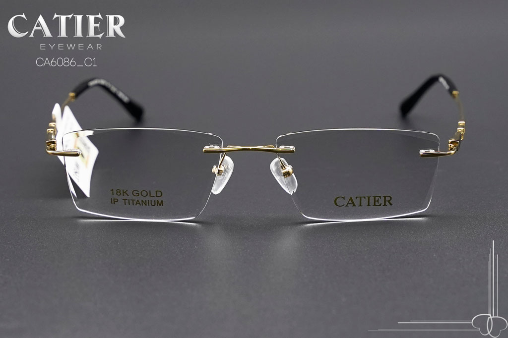 Gọng Kính Khoan Catier CA6086 C1 - Hover