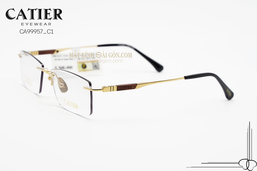 Gọng Kính Khoan Catier CA99957 C1 - Hình 6