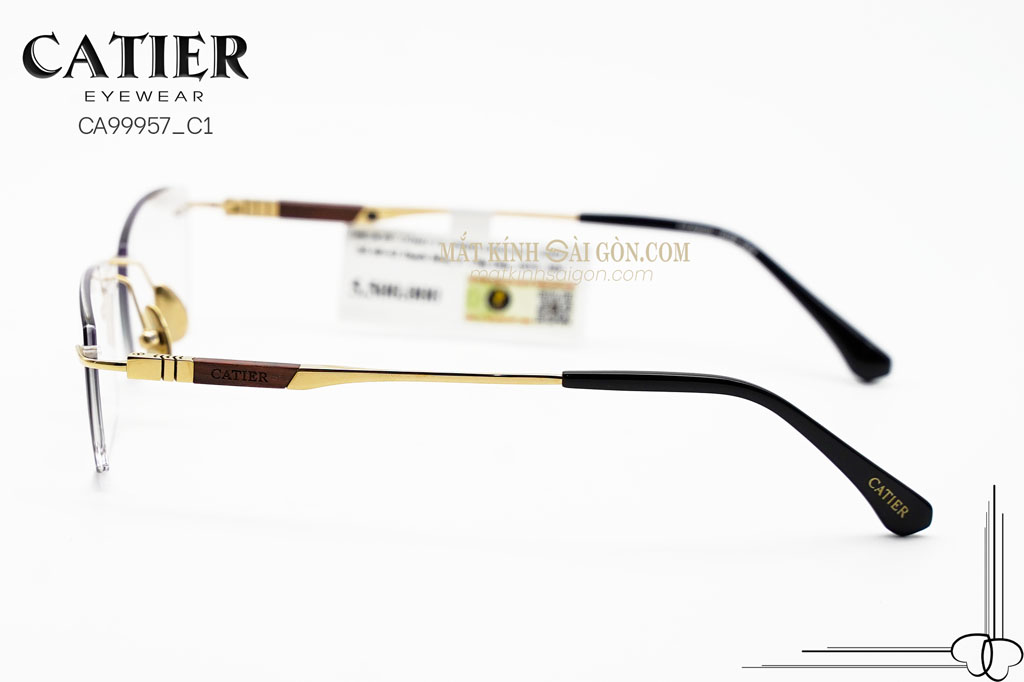 Gọng Kính Khoan Catier CA99957 C1 - Hình 7