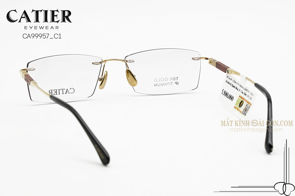 Gọng Kính Khoan Catier CA99957 C1 - Hình 4