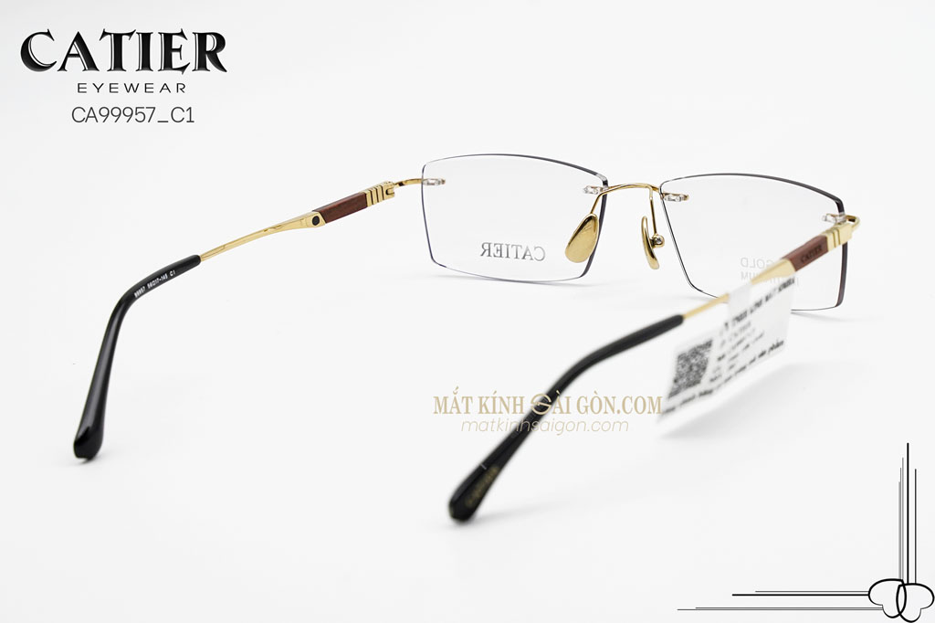 Gọng Kính Khoan Catier CA99957 C1 - Hình 5