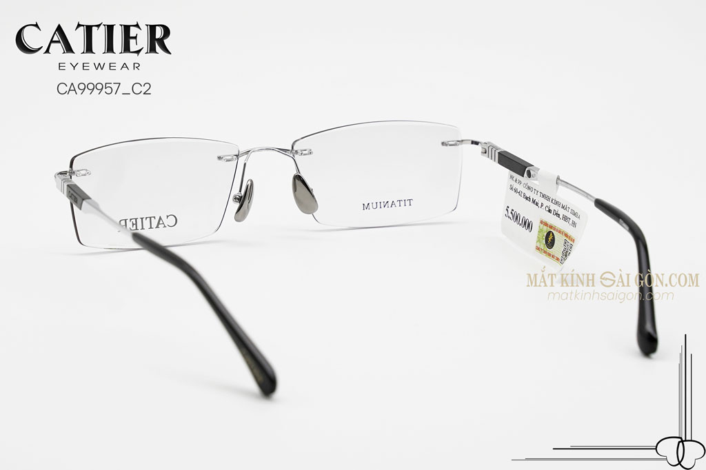 Gọng Kính Khoan Catier CA99957 C2 - Hình 5
