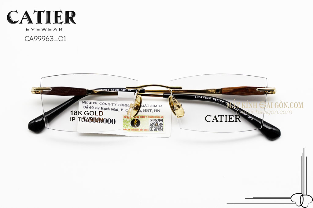 Gọng Kính Khoan Catier CA99963 C1 - Hover