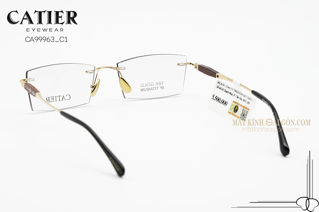 Gọng Kính Khoan Catier CA99963 C1 - Hình 5