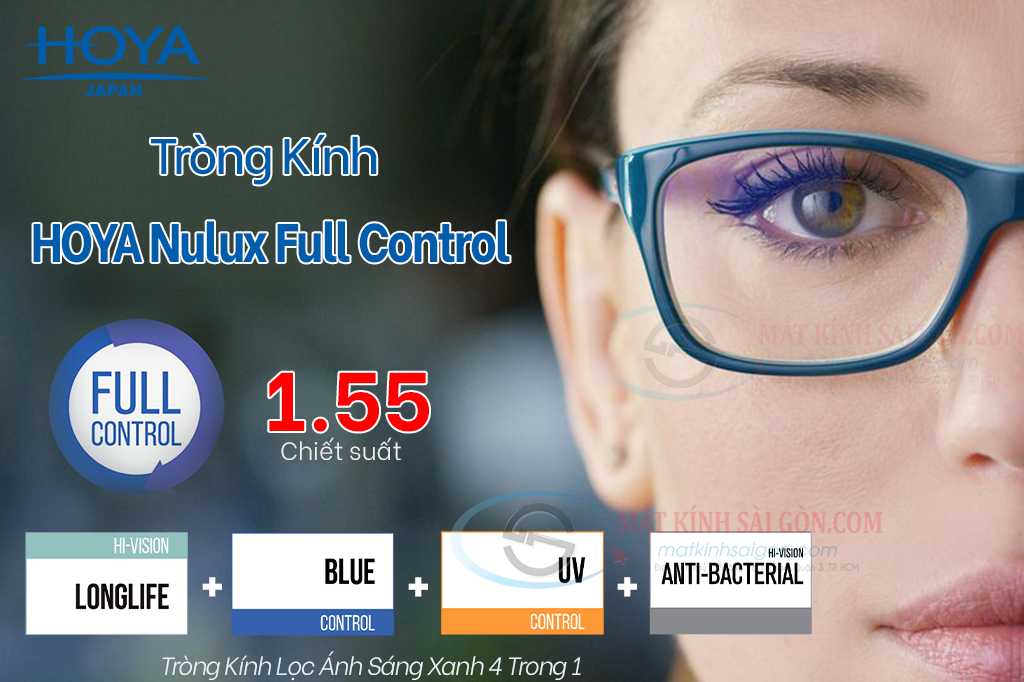 Tròng Kính 1.55 HOYA Nulux Full Control