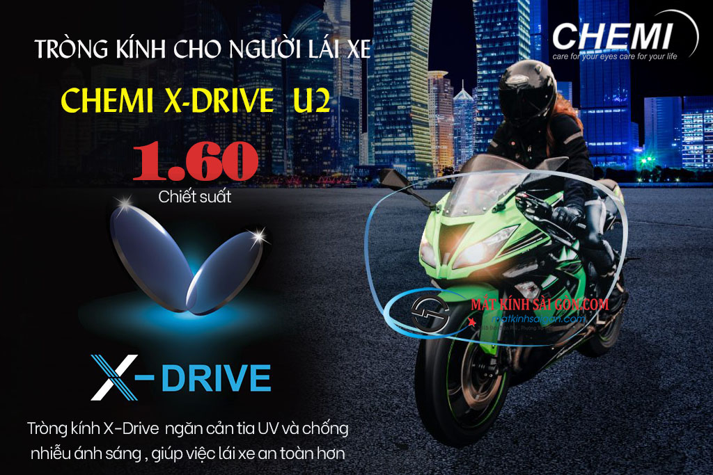 TRÒNG KÍNH 1.60 CHEMI X-DRIVE