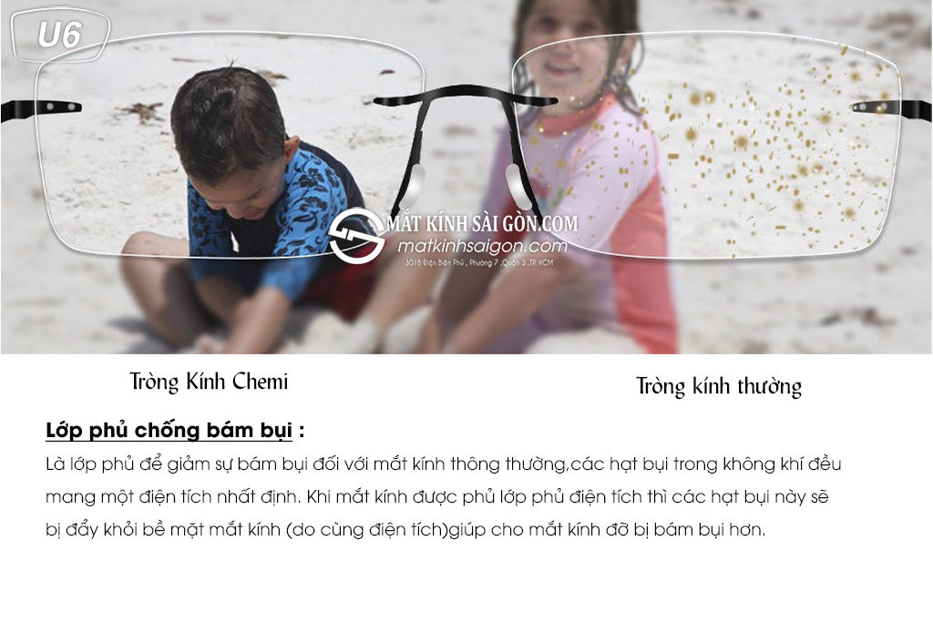 Tròng Kính 1.67 Chemi U6 BLUE LIGHT CUT - Hình 8