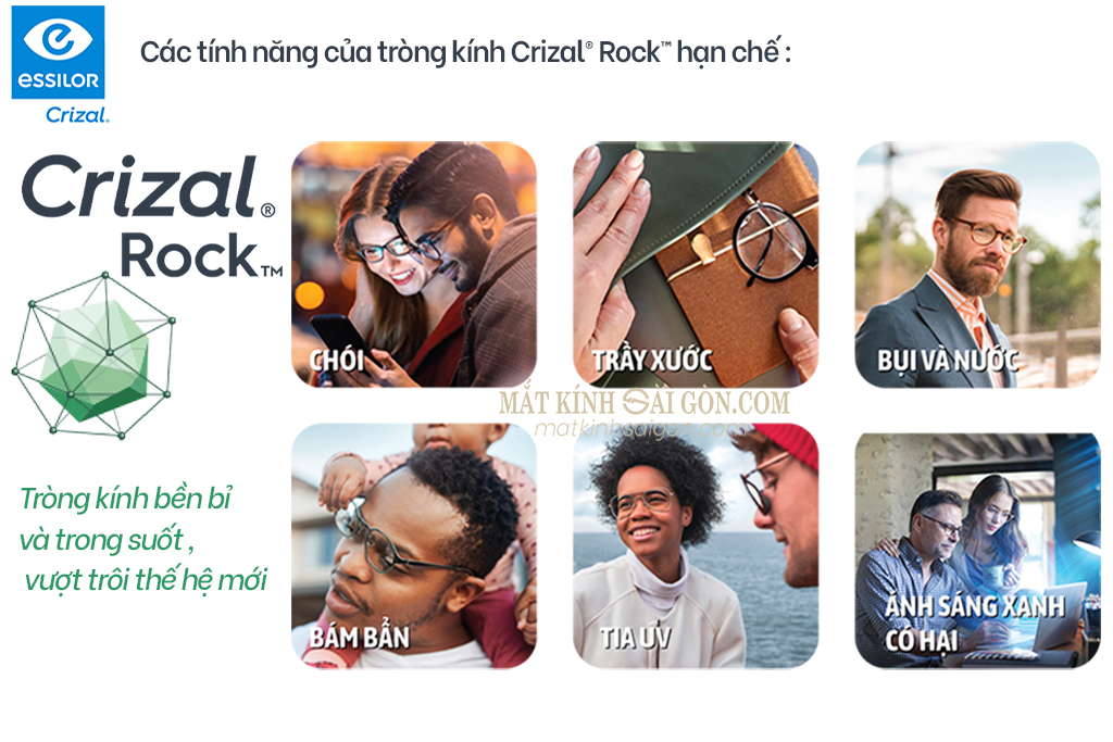 TRÒNG KÍNH 1.67 ESSILOR CRIZAL ROCK - Hình 4
