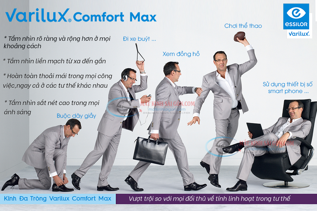 Tròng Kính Đa Tròng 1.50 Essilor Varilux Comfort Max - Hover