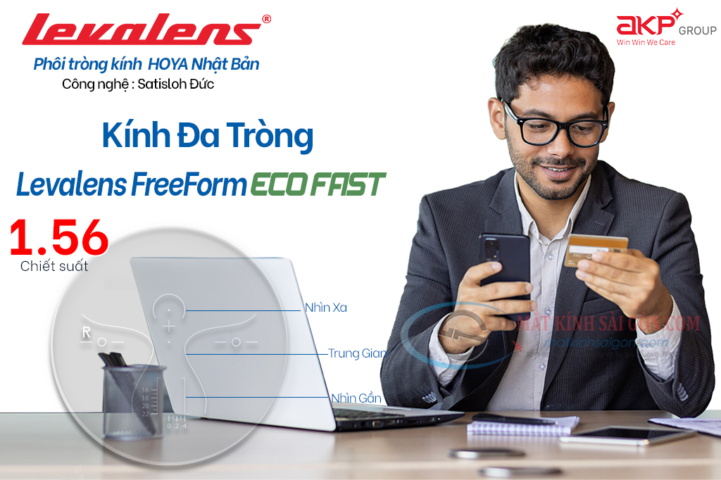 KÍNH ĐA TRÒNG 1.56 LEVALENS ECO FAST
