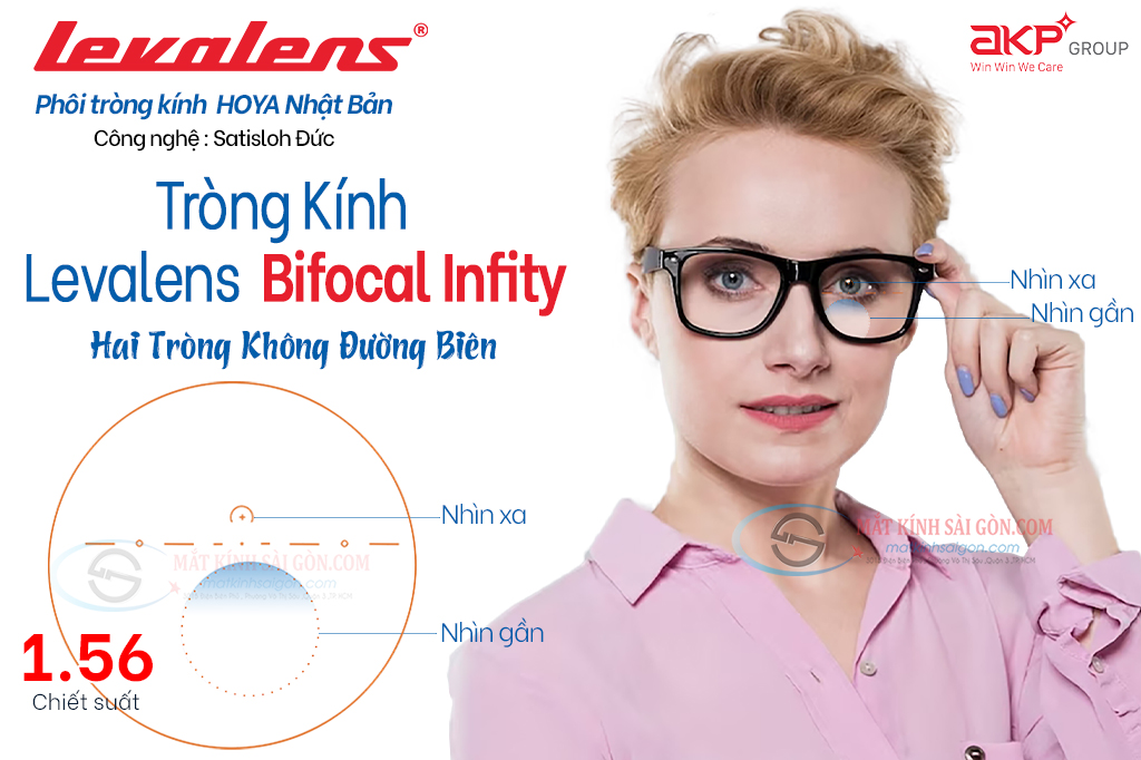 KÍNH HAI TRÒNG 1.56 LEVALENS BIFOCAL INFINITY